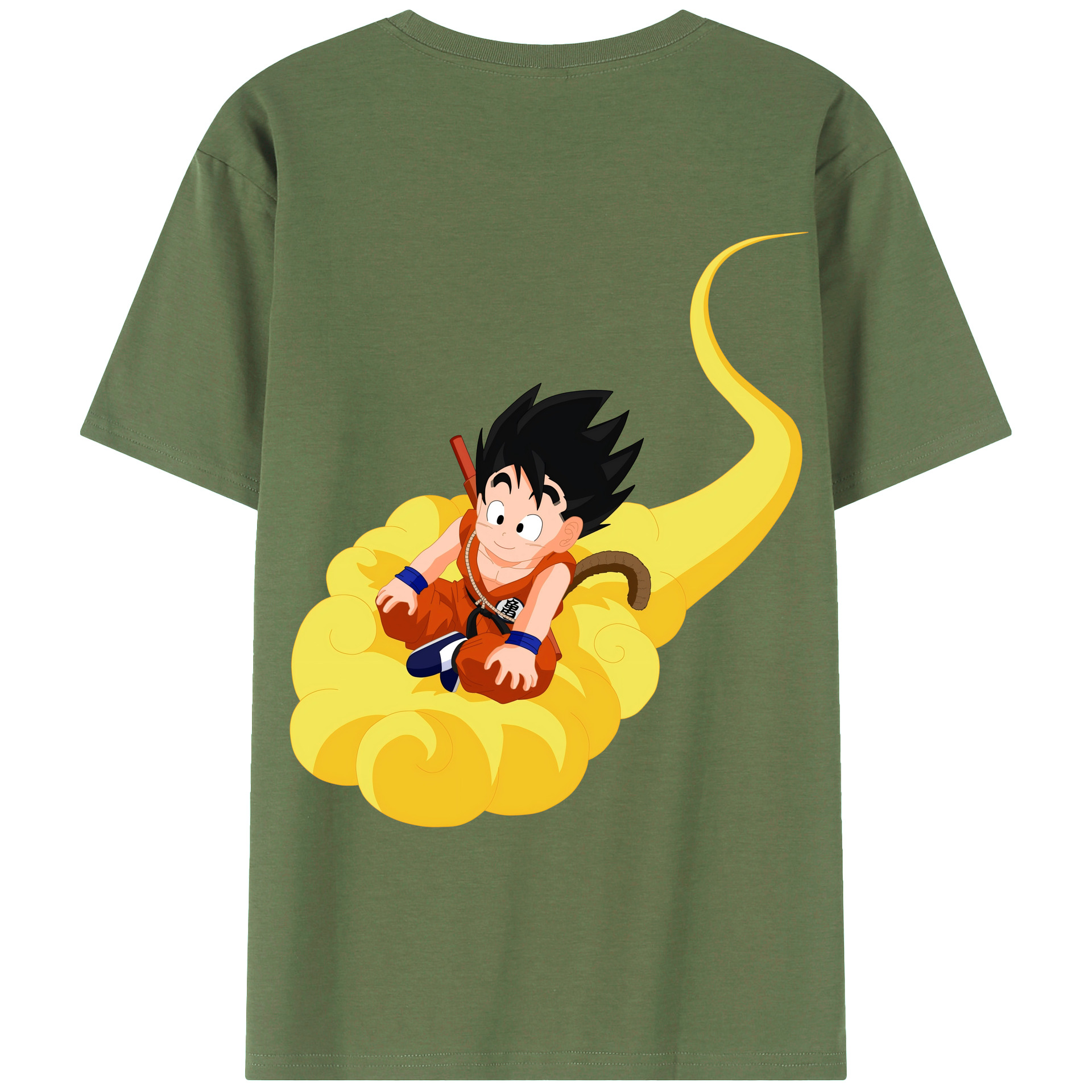 （画像用） ドラゴンボール 孫悟空（そん ごくう）Son Goku カカロット DRAGON BALL Kakarotto 綿100％ メンズ半袖Tシャツ（バックプリント） 通気性
